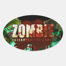 Zombie-Ausrottungs-Aufkleber