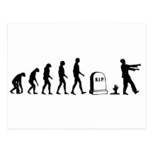 Zombie-Evolution Postkarte