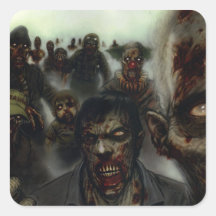 Zombie-Halloween-Aufkleber