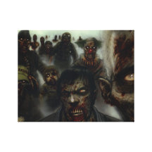 Zombie-Halloween-Leinwand-Kunst Gespannter Galeriedruck