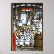 Zombie-Häschen-Regel! Poster