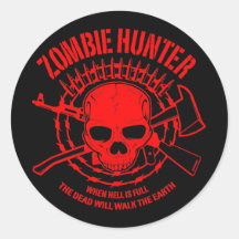 Zombie-Jäger-Aufkleber