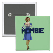 Zombie-Mamma Anstecknadelbutton