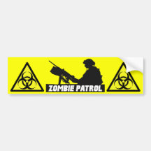 Zombie-Patrouille - auf dem Gewehr-Autoaufkleber