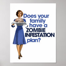 Zombie-Plage-Plan Posterdrucke