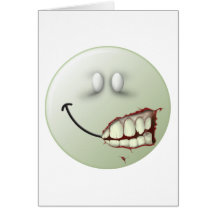 Zombie-smiley-Gesicht Karte