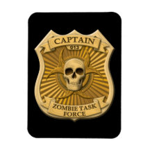 Zombie-Task Force - Kapitän Badge Vinyl Magnete