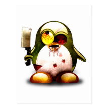 Zombie Tux (Linux Tux) Postkarten