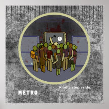 Zombie-Untergrundbahn-Plakat