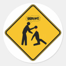 Zombie-Warnzeichen Sticker