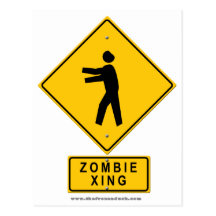 Zombie XING Postkarte
