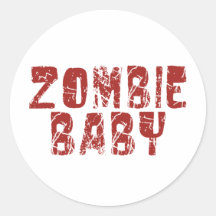 Zombiebaby Runde Sticker
