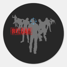 Zombies Runde Aufkleber