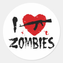 Zombies Runde Aufkleber