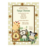 ZOO-CREW Dschungel-Safari-Baby-Duschen-12x18 Personalisierte Einladungskarten
