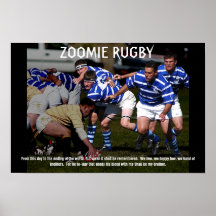 ZOOMIE RUGBY PLAKATDRUCK