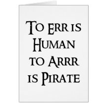 Zu Arrr ist Pirat Grußkarten