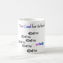Zu cool für Schule - Fisch-Becher Kaffeetassen