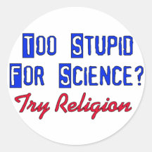 Zu dumm für Wissenschaft Sticker