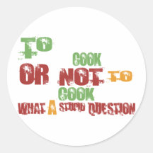 Zu kochen runde sticker