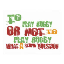 Zu Rugby spielen Postkarten