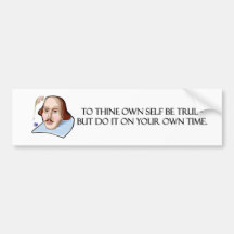 zu-thine-eigen-Selbst--sein-wahr-aber Autosticker