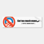 Zu viel Geld erhalten - Abstimmung Demokrat Autosticker
