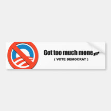 Zu viel Geld erhalten - Abstimmung Demokrat Autosticker