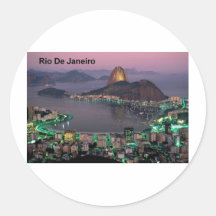 Zuckerhut-Berg Brasiliens Rio de Janeiro (St.K.) Runder Aufkleber