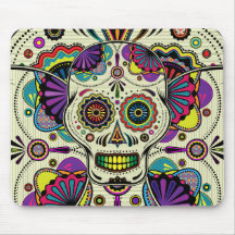 Zuckern Sie Schädel-Kunst - Tag des toten mousepad