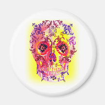 ZUCKERschädel-PSYCHEDELISCHER DRUCK Magnete