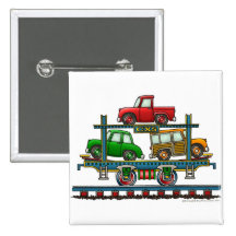 Zug-Auto-Fördermaschinen-Auto-Eisenbahn-Auto-Stift Buttons