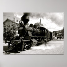 Zug, der Station verlässt Posterdrucke