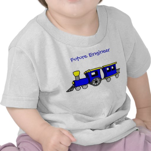Zug und Kombüse-blauer, zukünftiger Ingenieur Shirts