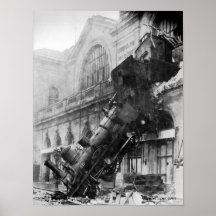 Zug-Wrack an Montparnasse Plakat 1895