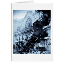 Zug-Wrack bei Montparnasse, am 22. Oktober 1895 Grußkarte