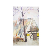 Zuhause-Bonbon-Zuhause Gespannte Galeriedrucke