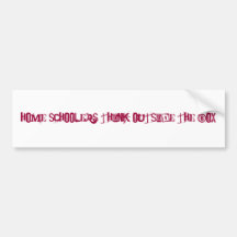 Zuhause-Schueler denken außerhalb des Kastens Auto Sticker