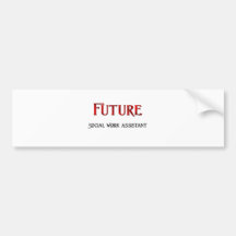 Zukünftiger Sozialarbeits-Assistent Auto Sticker