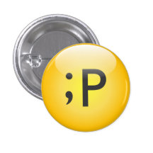 Zunge u. Wink Txt smiley-Knopf Anstecknadelbuttons