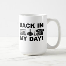 Zurück in meinem TagesRetro lustigen Becher Teetasse