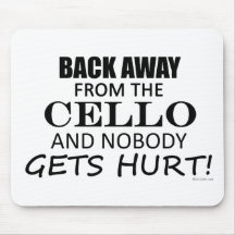 Zurück weg von dem Cello Mauspad