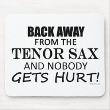 Zurück weg von dem Tenorsaxofon Mauspads