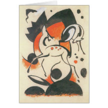 Zusammensetzung mit zwei Rotwild durch Franz Marc Grußkarten
