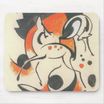Zusammensetzung mit zwei Rotwild durch Franz Marc Mousepads