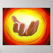 Zuwinken der Hand Posterdrucke