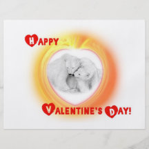 Zwei Bären in der Liebe -- Glücklicher Valentinsta Vollfarbige Flyer