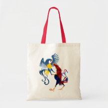 Zwei bunte kämpfende Hahn-Taschen