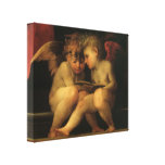 Zwei Engel, die durch Rosso Fiorentino lesen Galerie Falt Leinwand