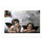 Zwei Engel, Vintage feine Kunst RAPHAEL Postkarte